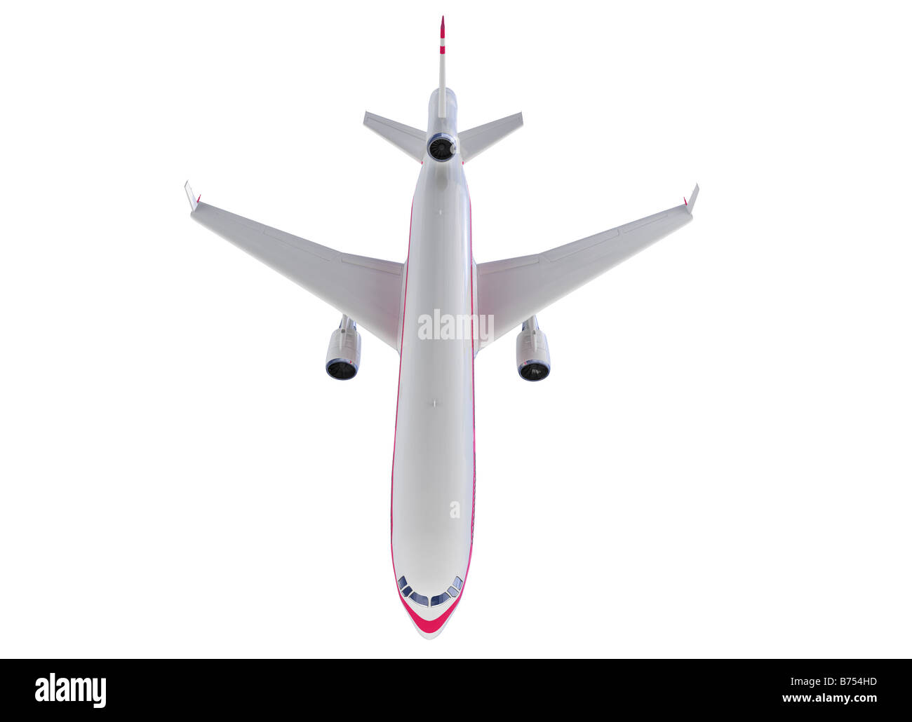 Avion isolé sur fond blanc Banque D'Images