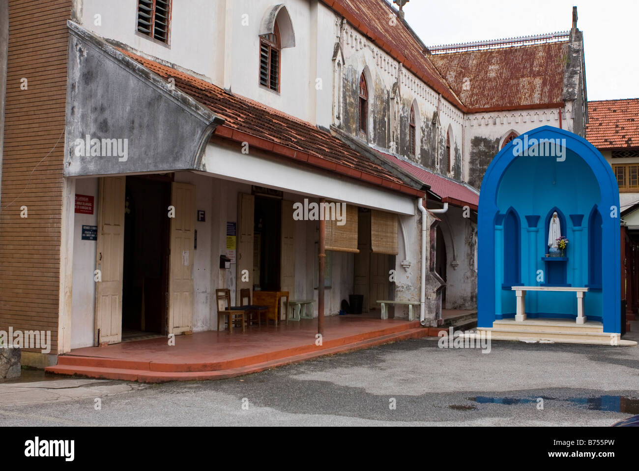 Les bâtiments de l'école à l'Enfant Jésus Couvent, Melaka, Malaisie Banque D'Images