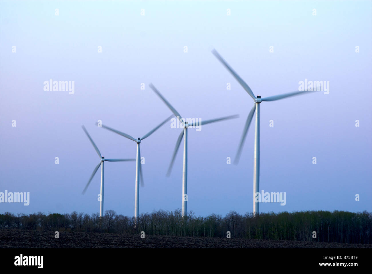 Rangée d'éoliennes Banque D'Images