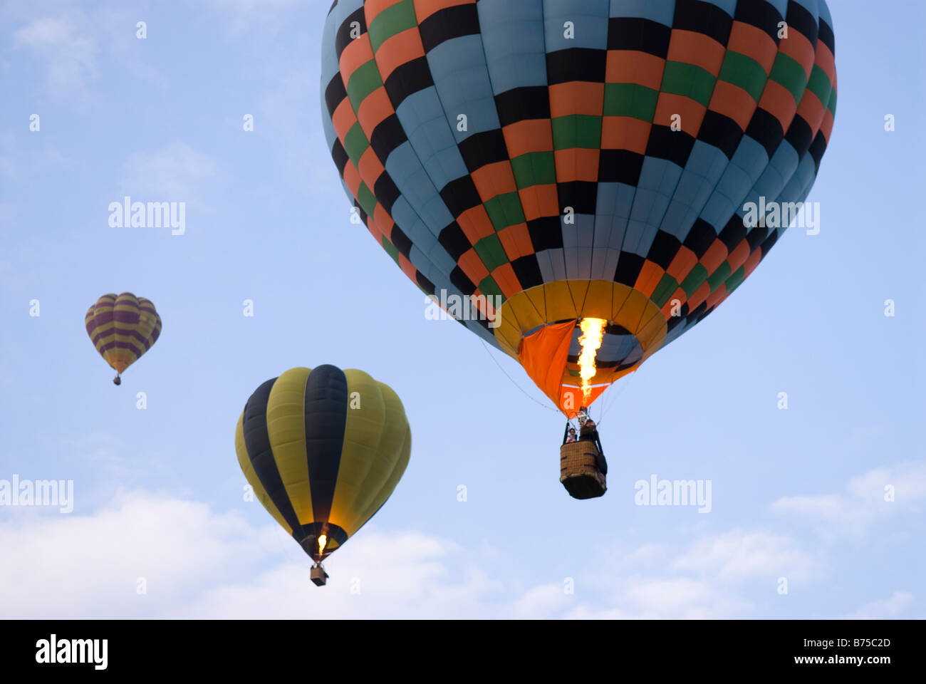 Ballons dans ciel au-dessus de Somerset Bath Banque D'Images
