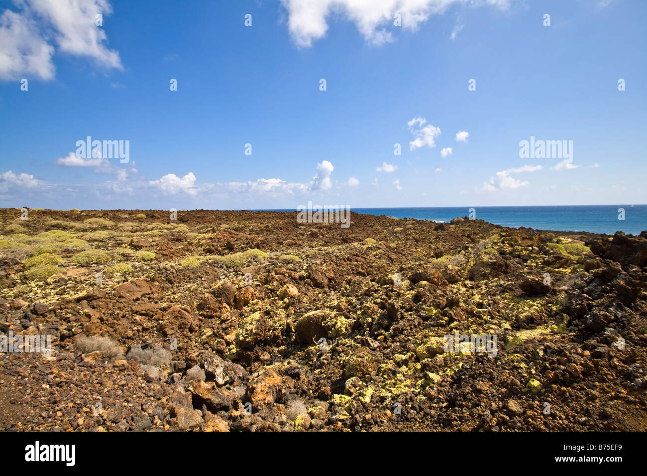 Malpais de la Corona paysage volcanique volcanique Lanzarote Canaries Canaries Espagne Europe Voyage Tourisme Banque D'Images