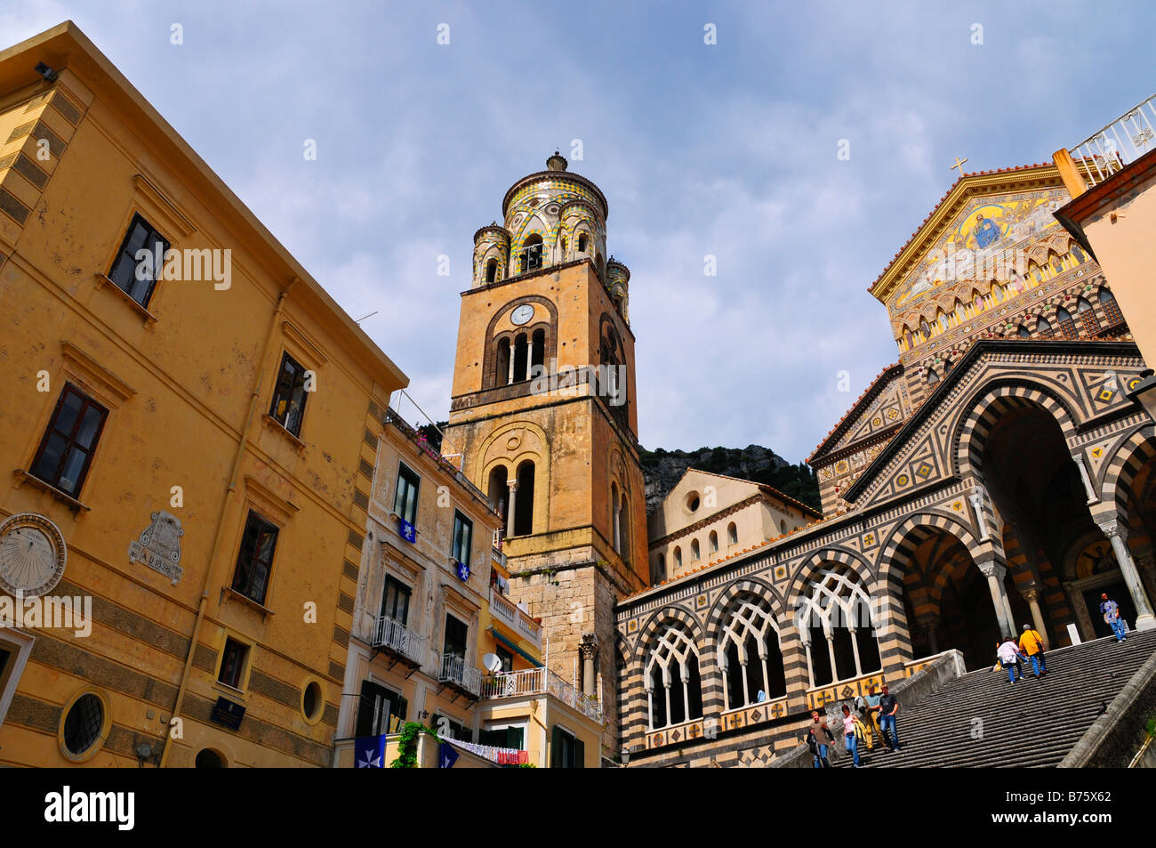 Eglise de Saint André (Duomo), Côte Amalfitaine, Campanie, Italie Banque D'Images