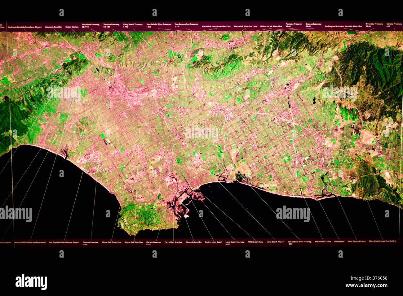 Les lumières de Los Angeles Banque D'Images