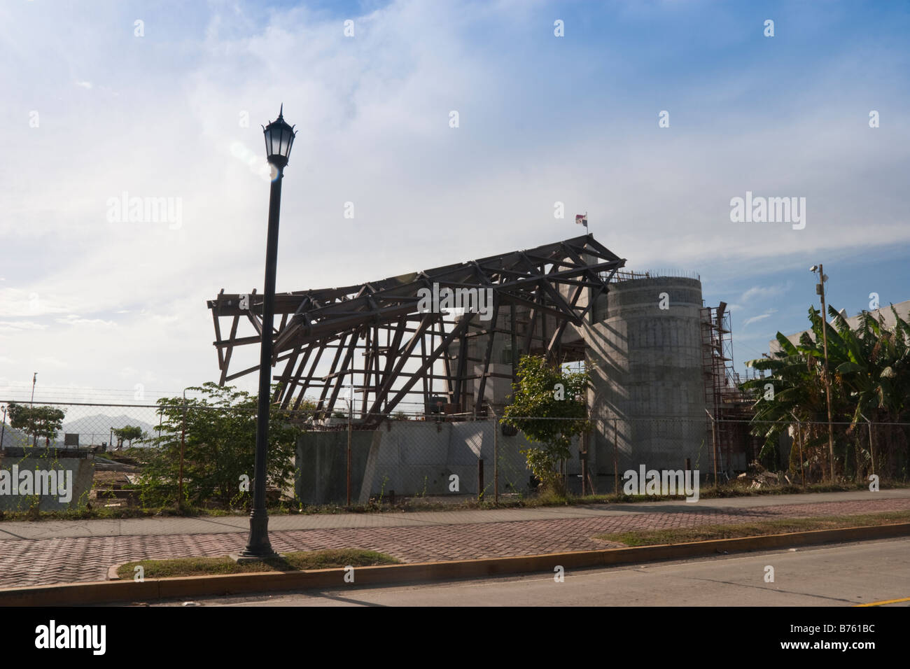 Panama Pont de musée de la biodiversité de la vie site de construction. Chaussée d'Amador, Panama, République de Panama, Amérique Centrale Banque D'Images