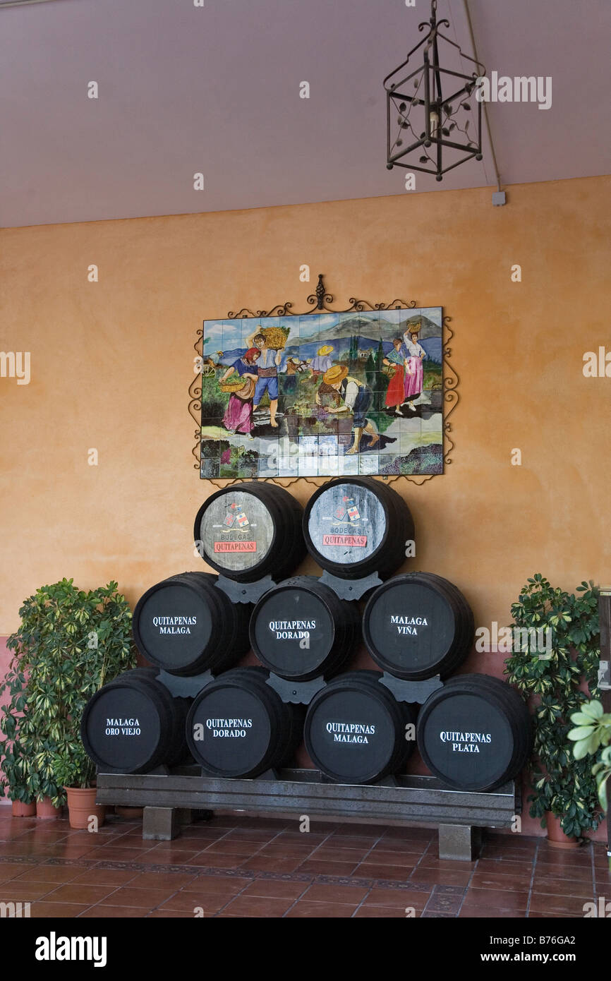 Bodegas Quitapenas Cave vin de Malaga, Andalousie, Espagne Banque D'Images