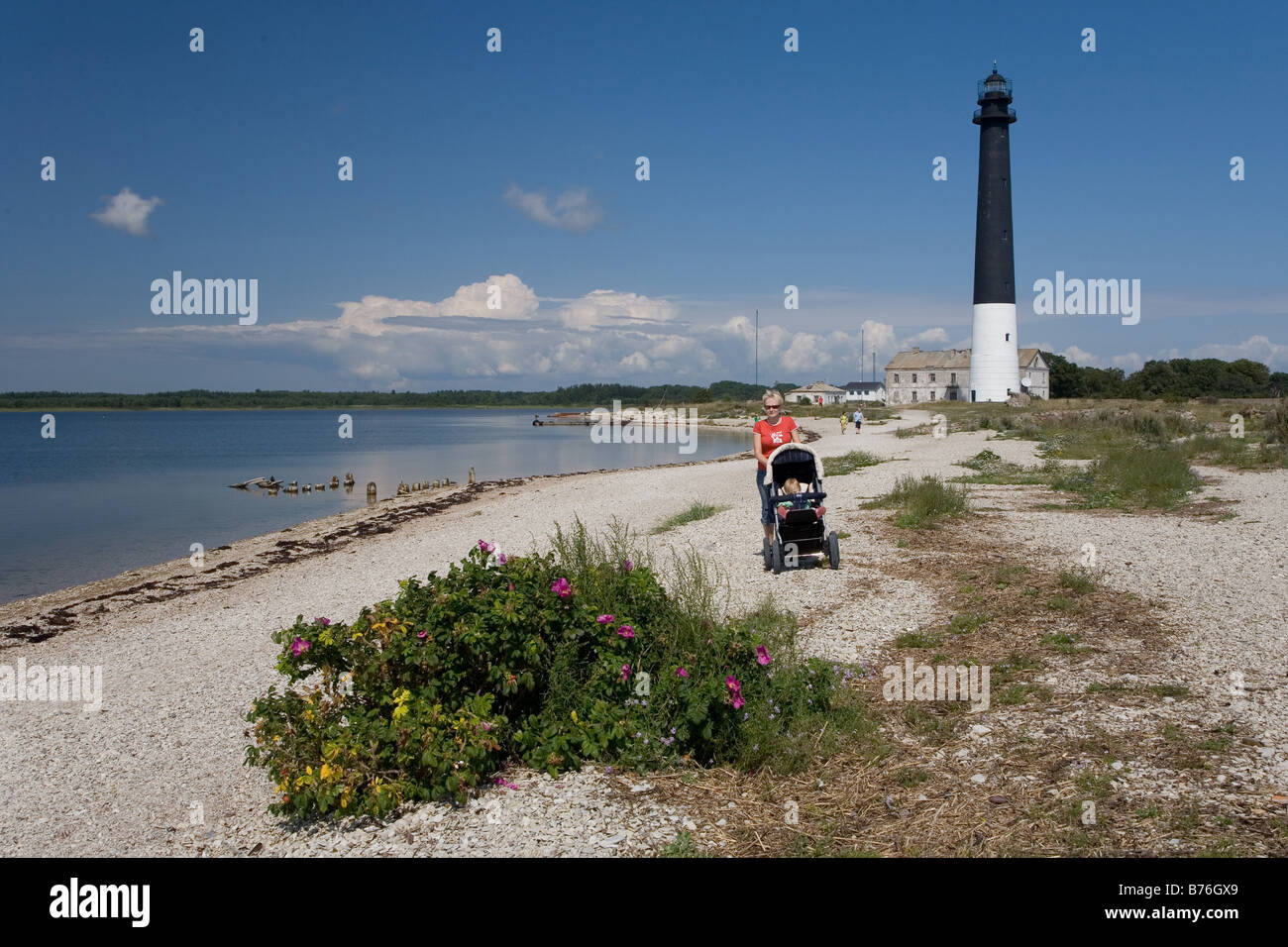 Phare de la péninsule Sõrve, île de Saaremaa, l'Estonie, Europe Banque D'Images