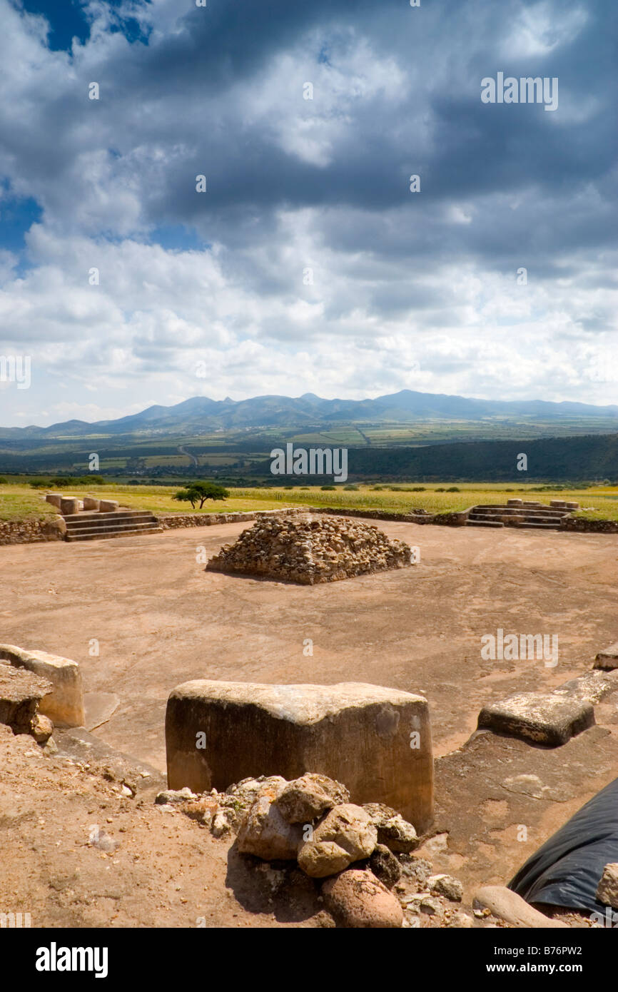 Ruines Chalchihuites ou Alta Vista ruine, délibérément placé sur le Tropique du Cancer par la culture de Teotihuacan Banque D'Images