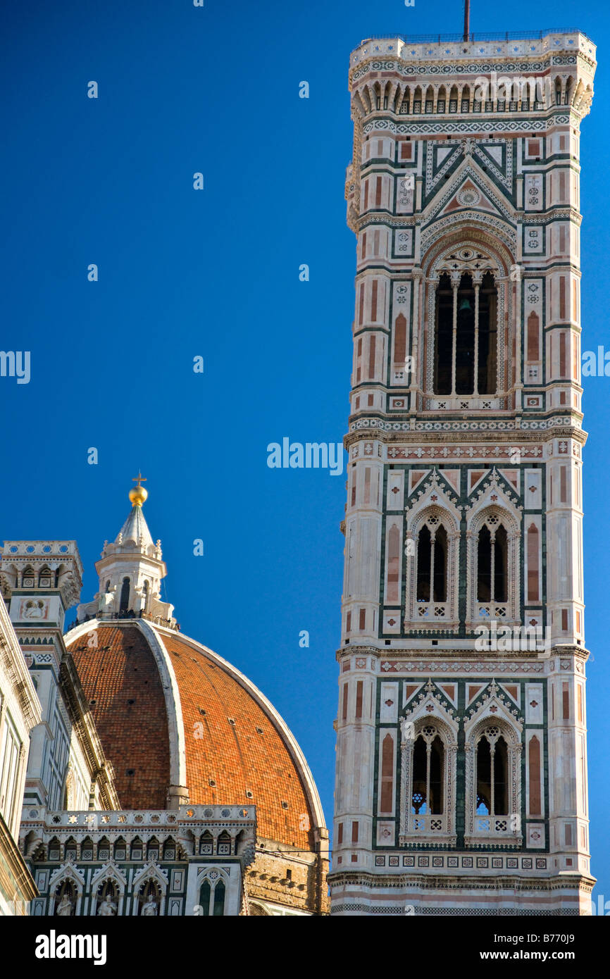 Florence Duomo et le clocher de Giotto. La toscane, italie. Banque D'Images