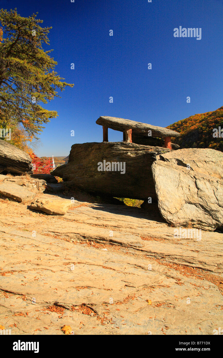 Jefferson Rock, sentier des Appalaches, Harpers Ferry, West Virginia, USA Banque D'Images