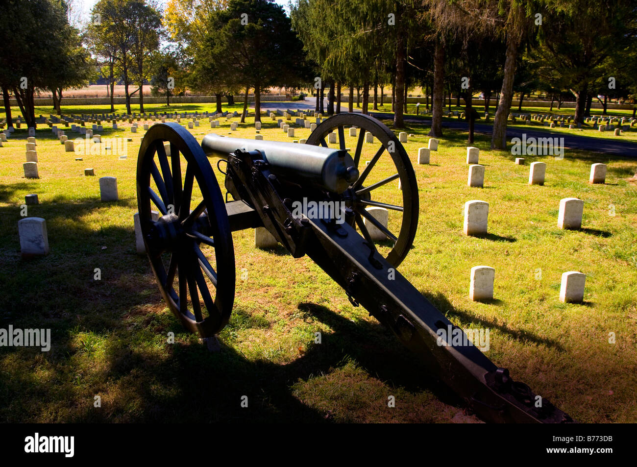 US National Cemetery de champ de bataille National de Stones River près de Murfreesboro Tennessee Banque D'Images