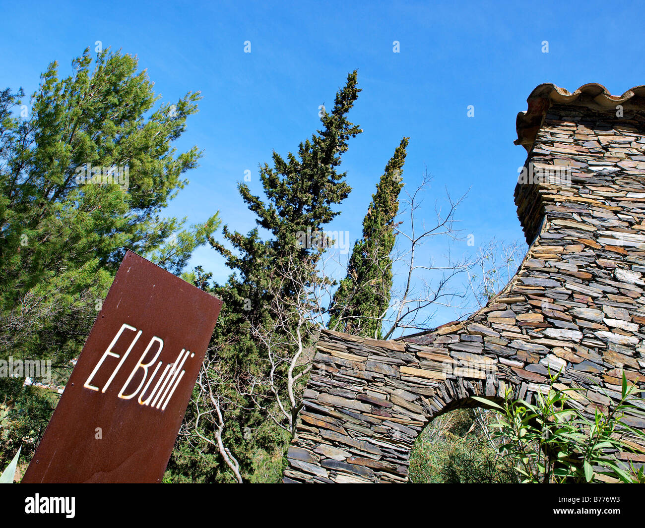Le restaurant gastronomique El Bulli, Rosas, Espagne. Banque D'Images