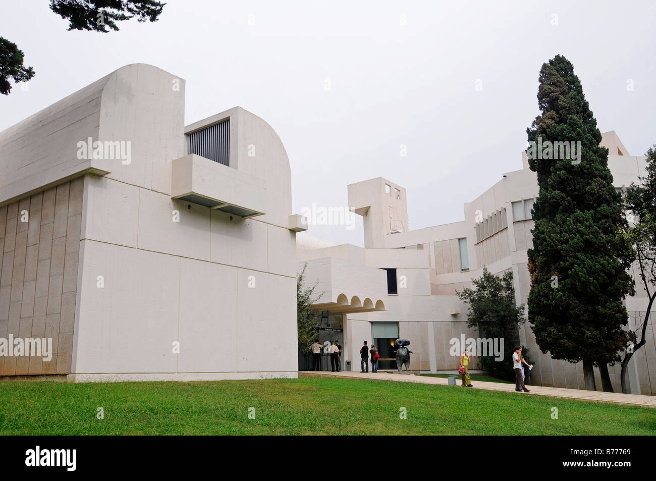 Zone d'entrée, Fundacio Joan Miro, Fondation Joan Miro, musée, Montjuïc, Barcelone, Catalogne, Espagne, Europe Banque D'Images