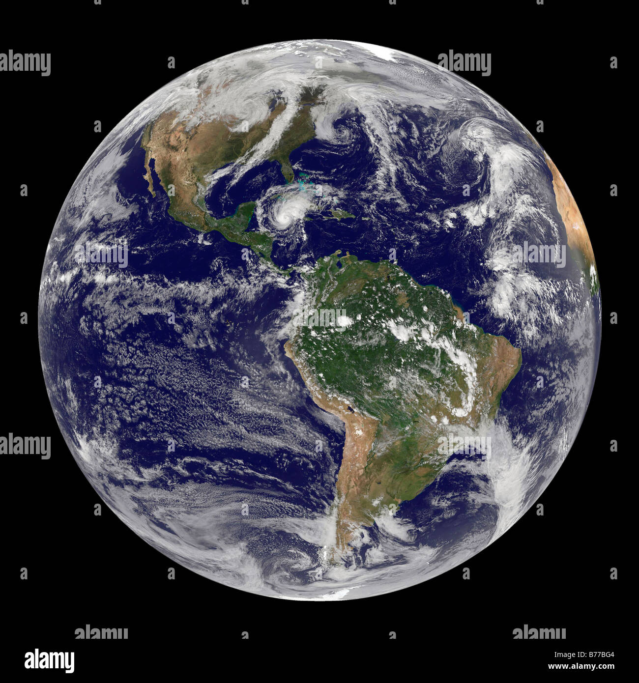 Le 7 novembre 2008 - La Terre entière montrant l'Ouragan Paloma avec spirales distinctif bien formé et un oeil clair sur les Caraïbes. Banque D'Images
