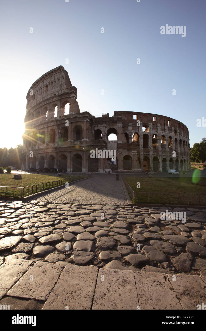 Italie Latium Rome,,,Colisée, le Lever du Soleil Banque D'Images