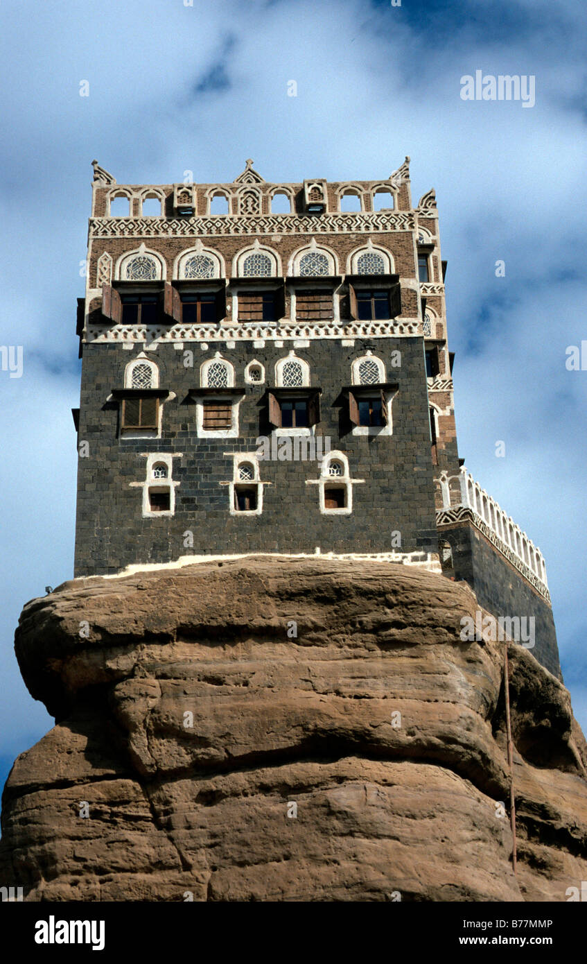 Palais de l'Imam dans le Wadi Dhar, Yémen, Arabie, Afrique, Orient Banque D'Images