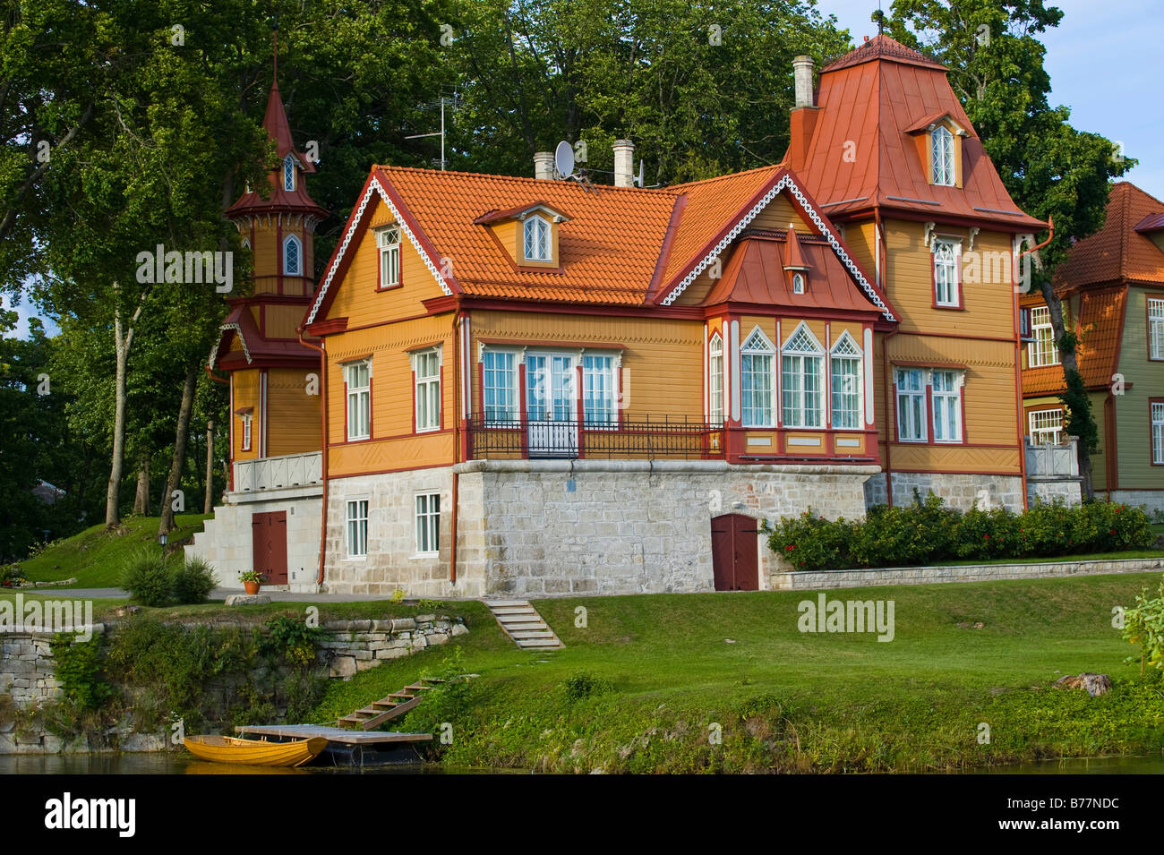 Hotel, Kuressaare, l'île de Saaremaa, la mer Baltique, l'Estonie, pays Baltes, nord-est de l'Europe Banque D'Images