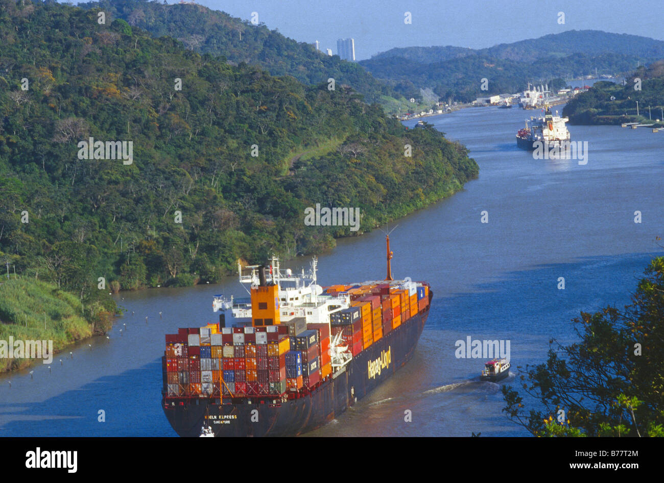 Canal de Panama, Gaillard cut, Corte Culebra. Banque D'Images