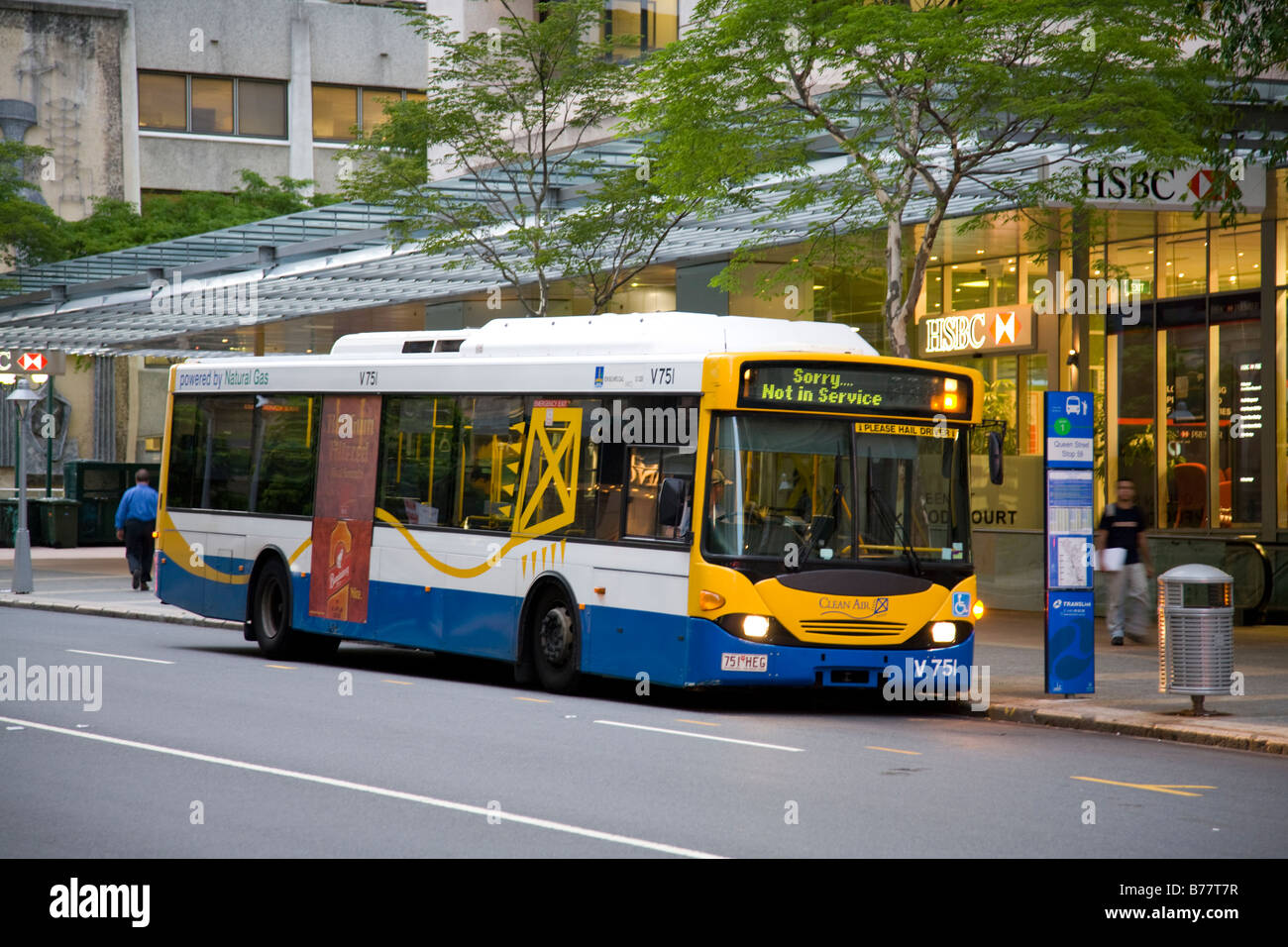 Bus Brisbane - non en service, centre-ville, Queensland, Australie Banque D'Images