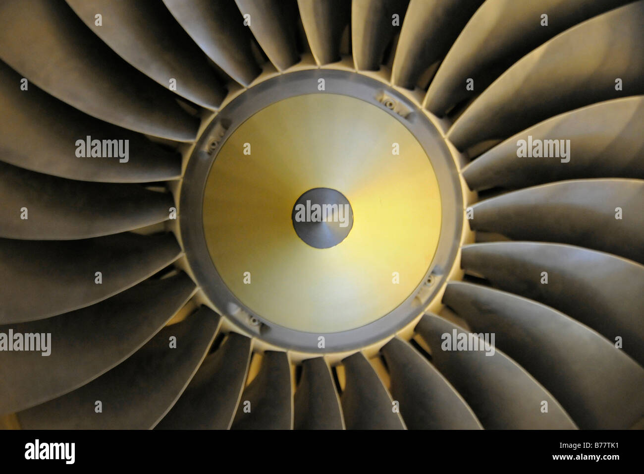 Roue de turbine d'un moteur d'avion Banque D'Images