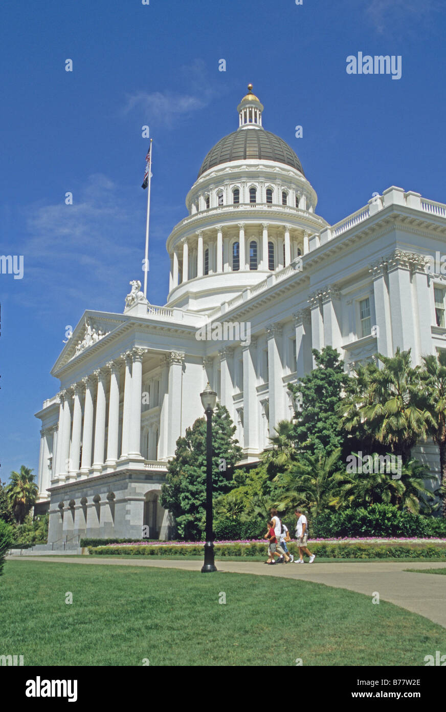 Balades en famille au State Capitol Building Sacramento Californie Banque D'Images