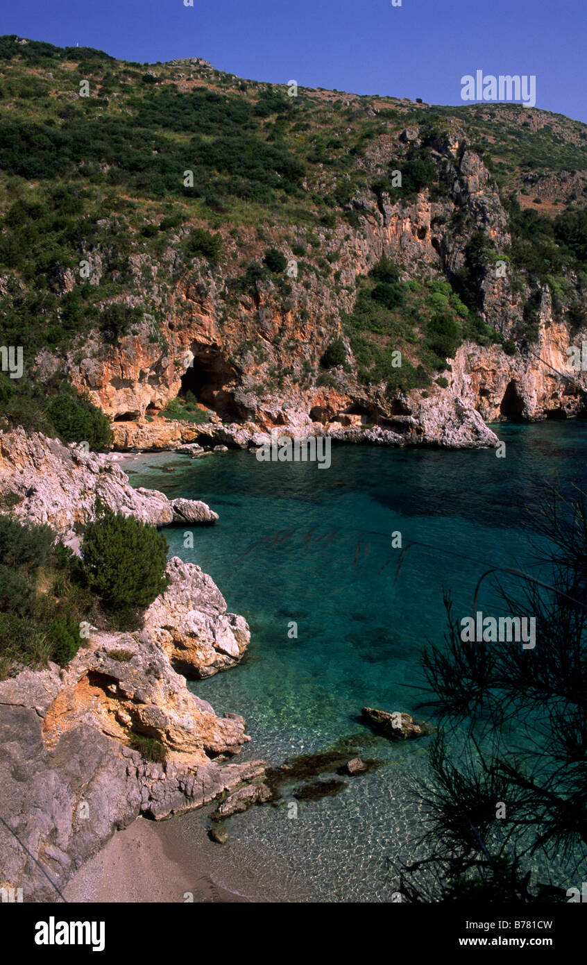 Italie, Campanie, Parc National du Cilento, Porto Infreschi Banque D'Images