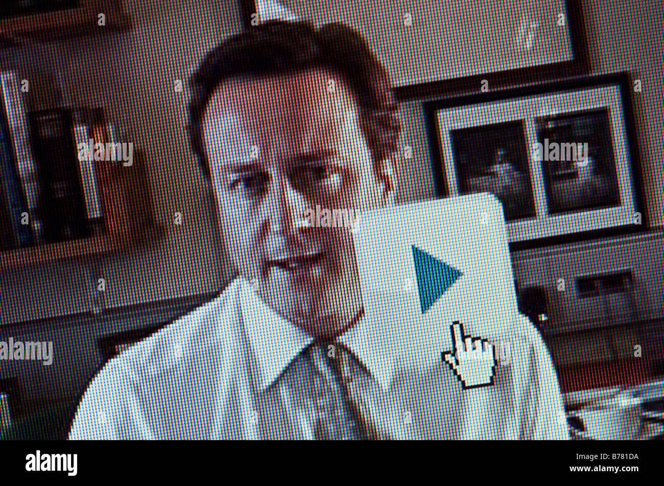 Capture d'écran de la vidéo en ligne webcameron - blog du chef du parti conservateur britannique David Cameron (usage éditorial uniquement) Banque D'Images