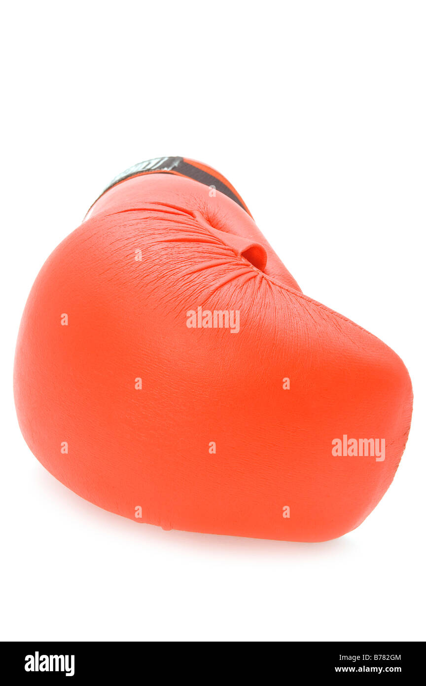 Objet sur vêtements de sport blanc gant de boxe Banque D'Images