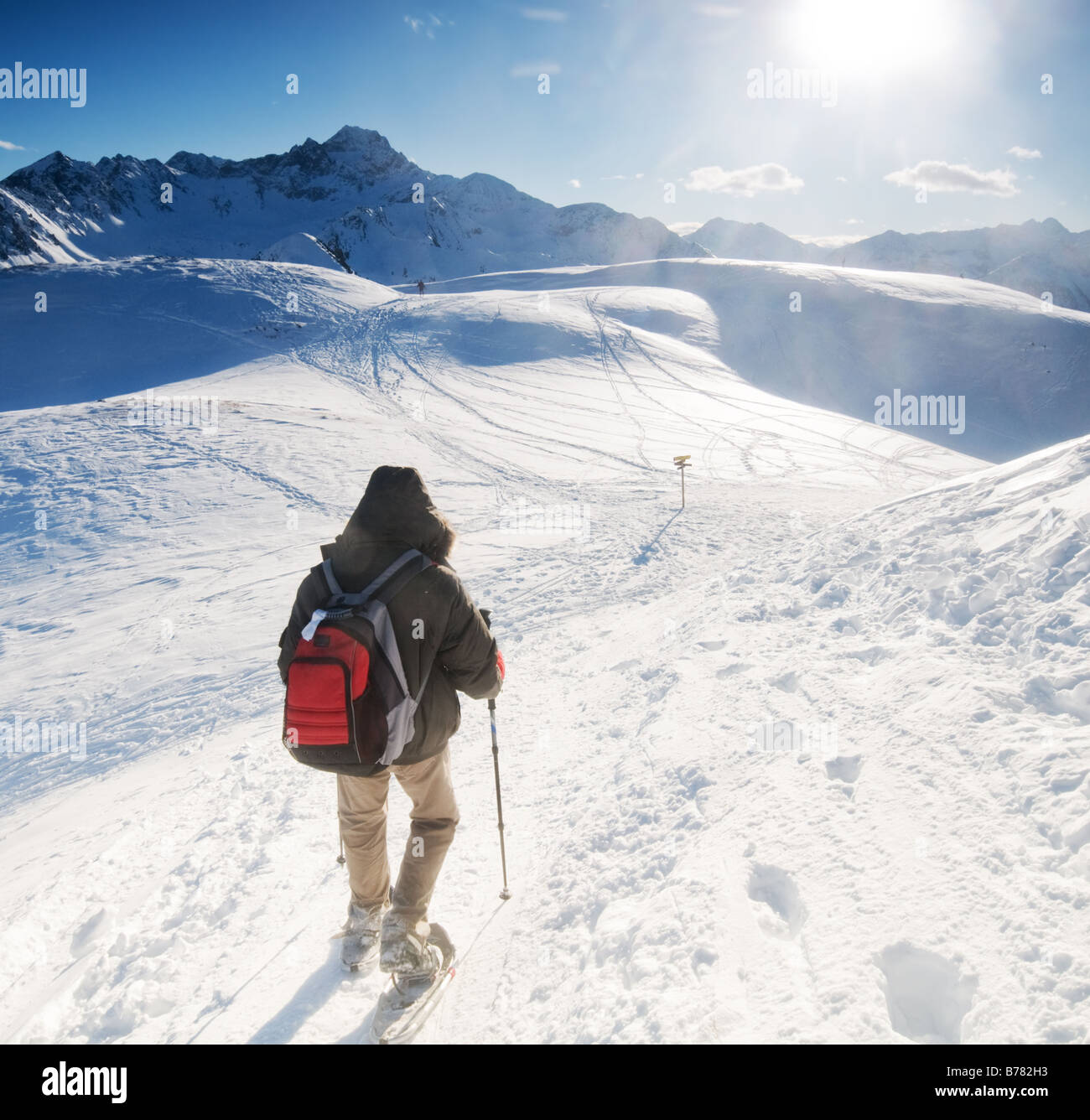 Sports de montagne. Randonnées en hiver Banque D'Images