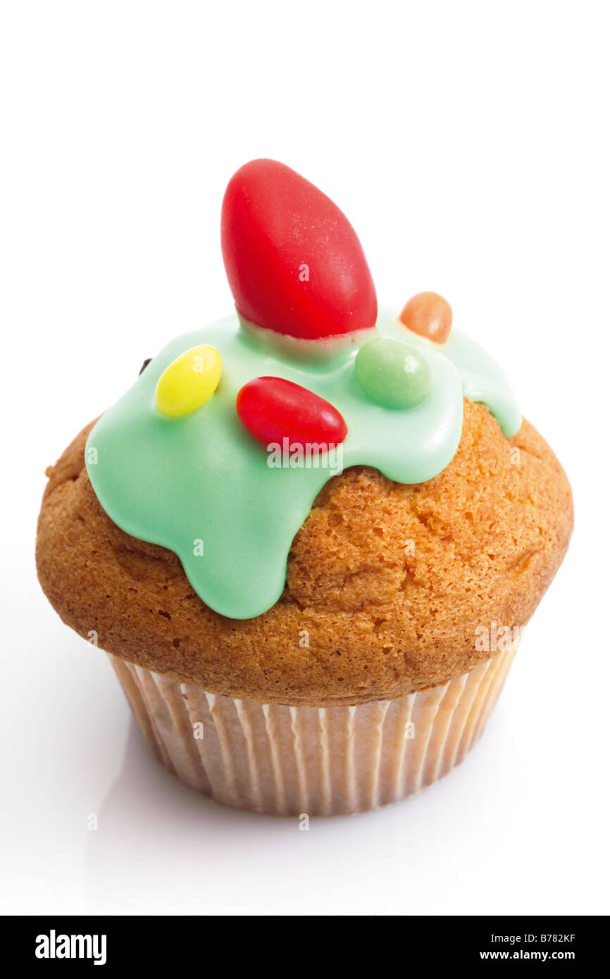 Muffins de pâques avec givrage sucre Banque D'Images