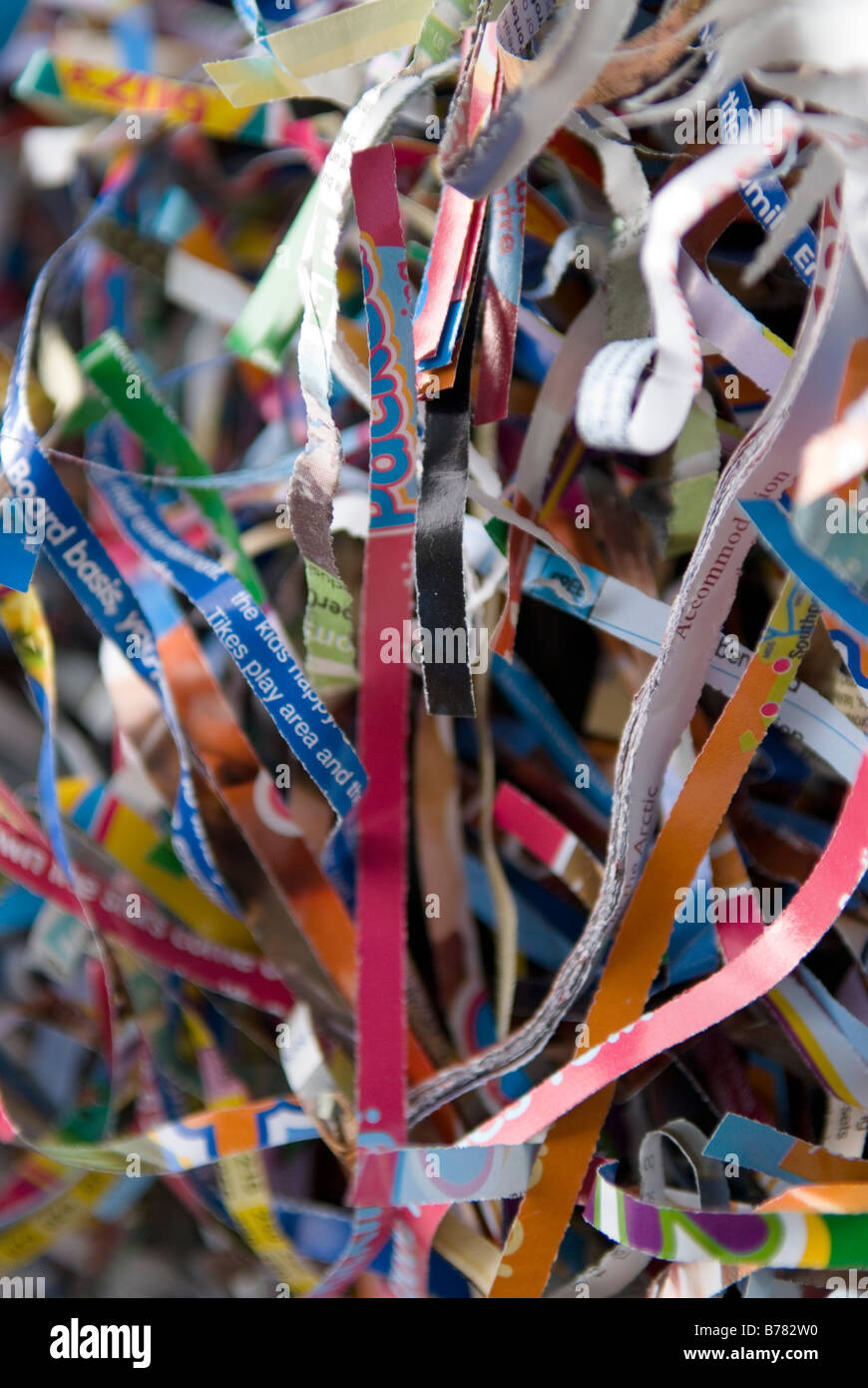 Recyclage du papier déchiqueté-environnementale Banque D'Images