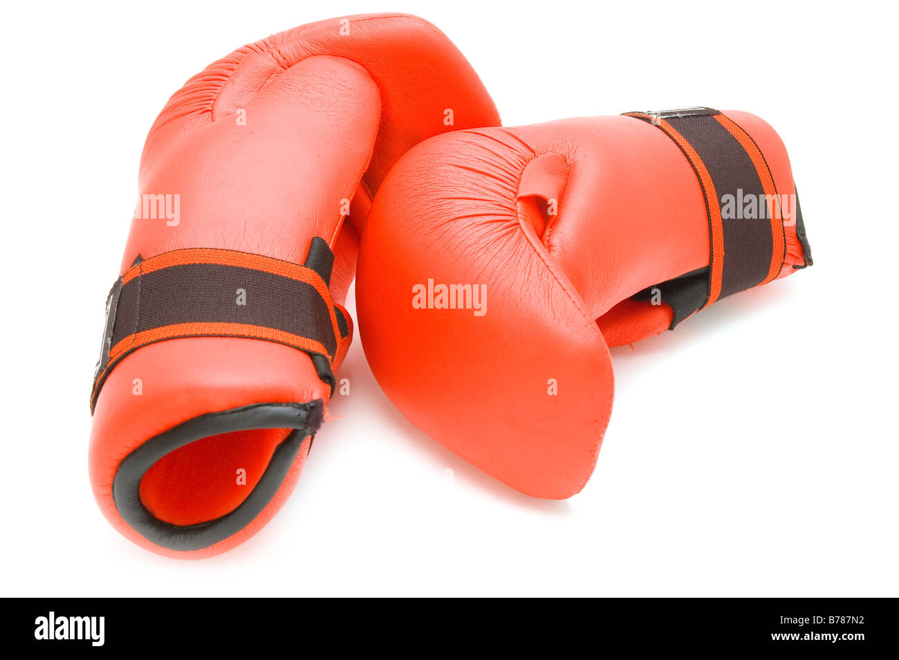 Objet sur vêtements de sport blanc gant de boxe Banque D'Images