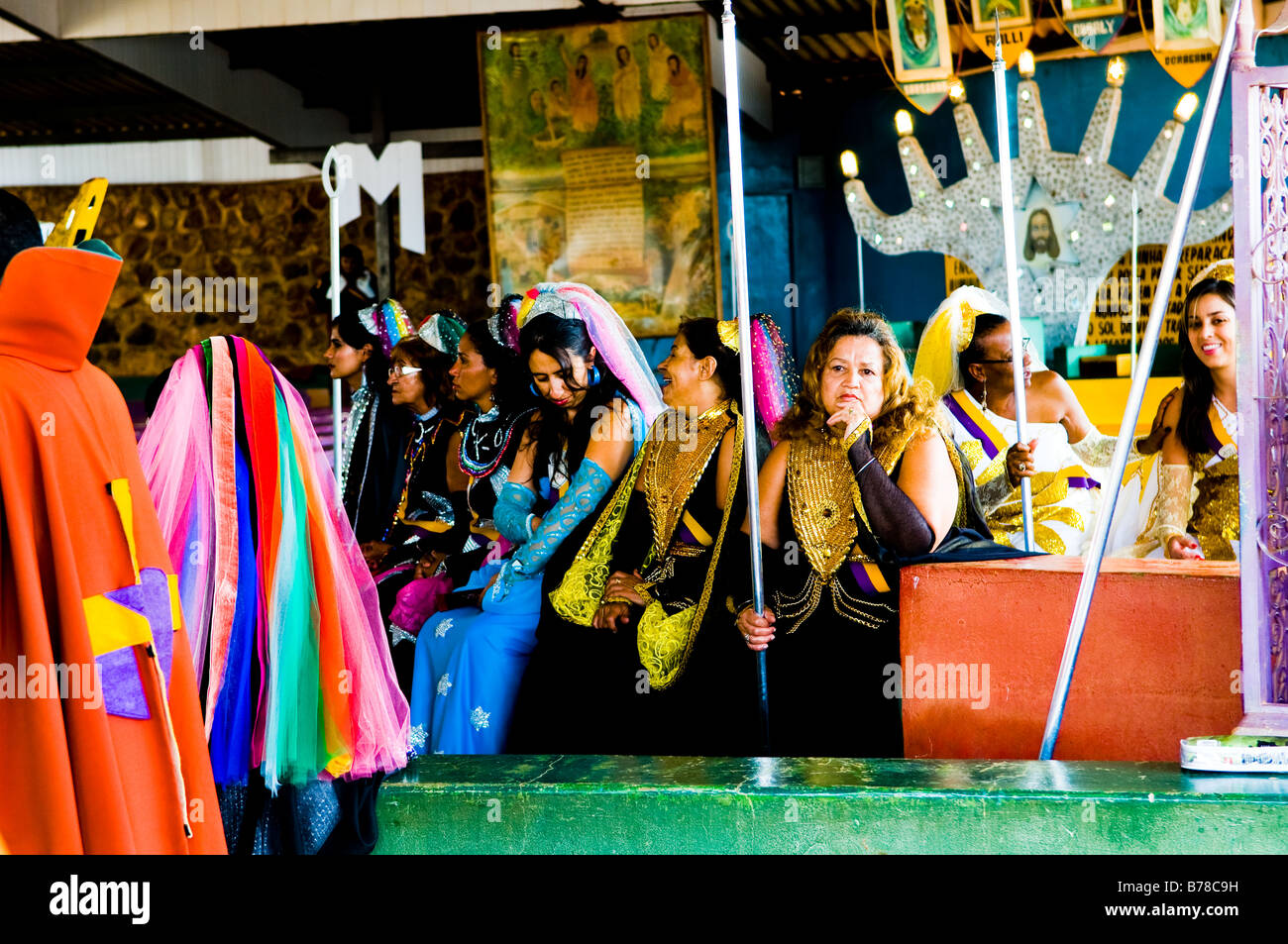 Cérémonie religieuse de la vallée de l'aube ( Vale do Amanhecer ) la religion. Banque D'Images