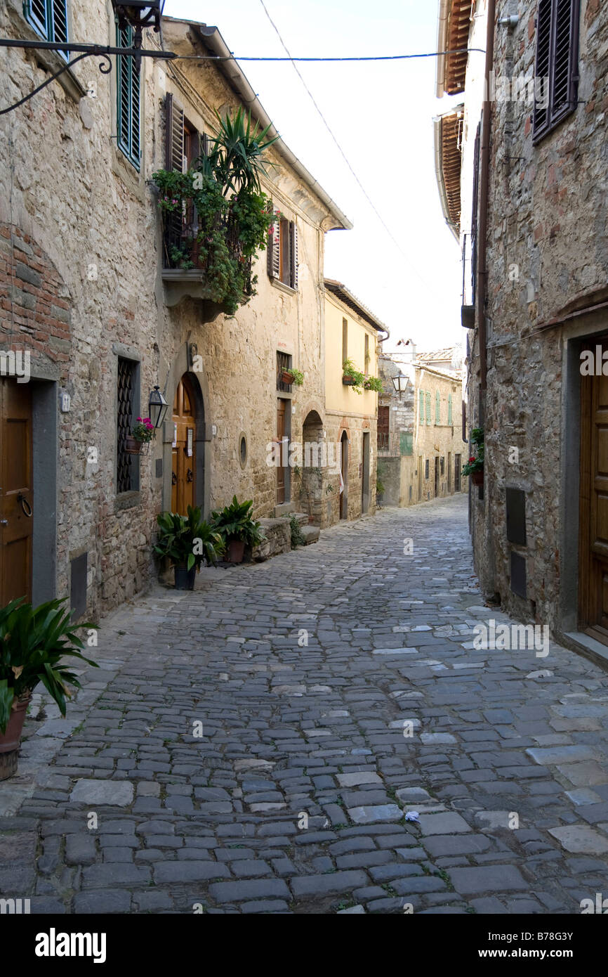 St Ange, village typique du vieux vin avec des vieilles ruelles, Chianti, Province de Florence, Florence, Toscane, Italie, Europe Banque D'Images