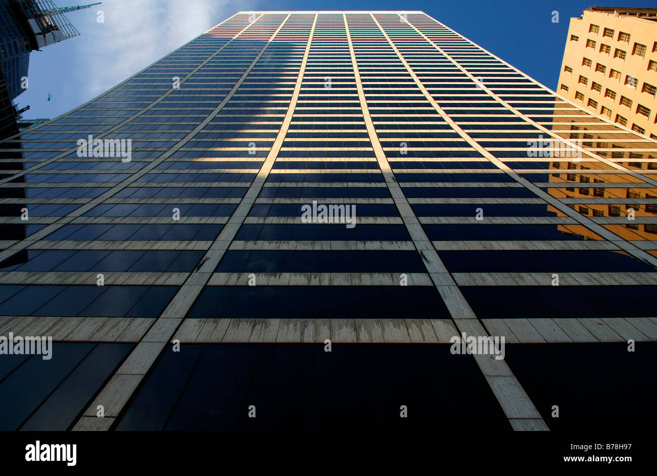 Skyscraper, façade bombée, New York City, USA Banque D'Images