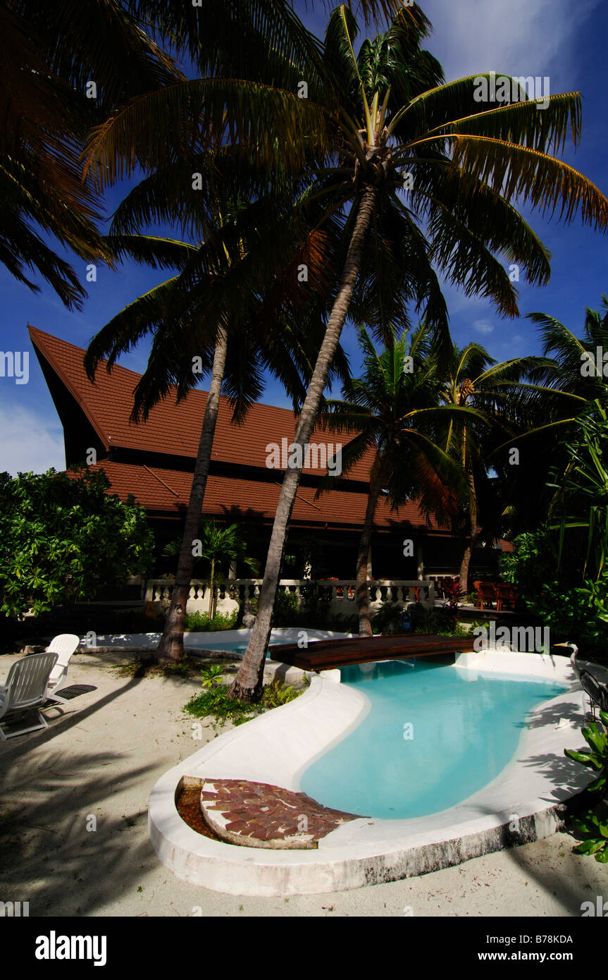 Laguna Resort, les Maldives, l'Océan Indien Banque D'Images