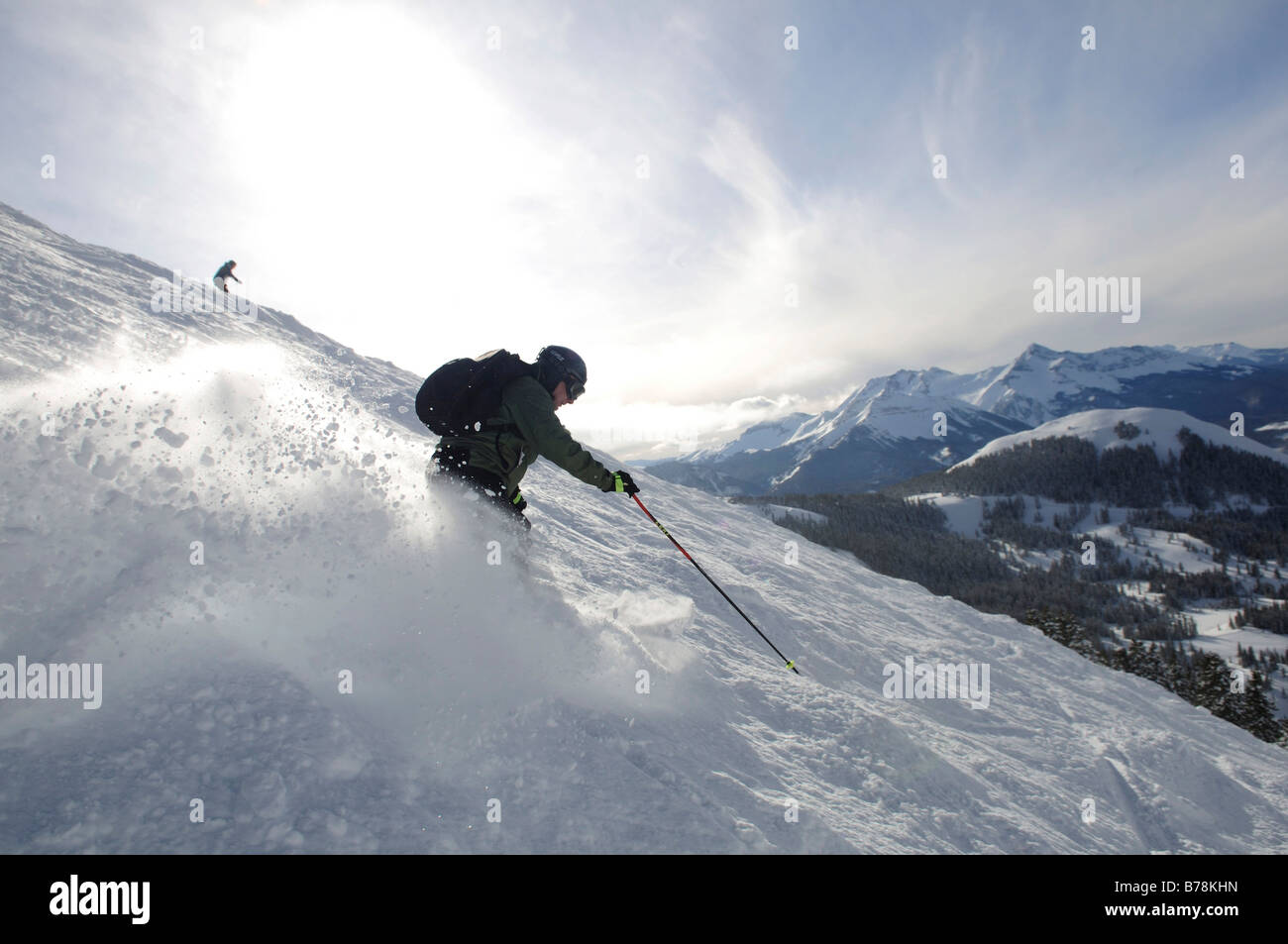 Dans la région de ski ski Telluride, Electra pente dans le Colorado, aux Etats-Unis, en Amérique du Nord Banque D'Images