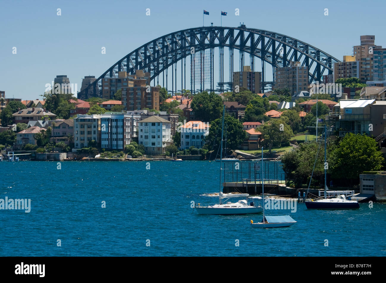 Sydney Harbour Bridge vu de la rive nord Banque D'Images