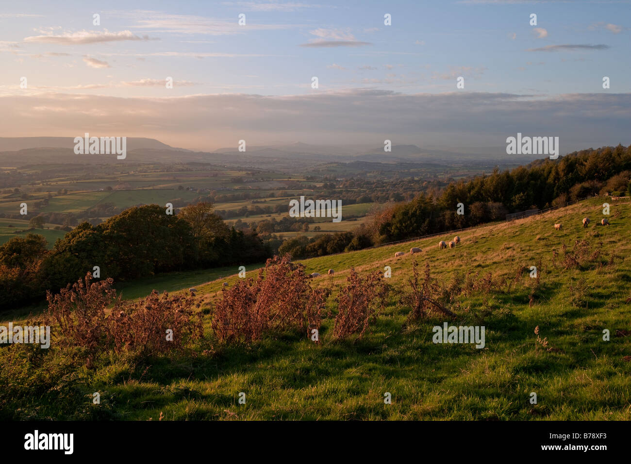 Paysage de l'USK MONMOUTHSHIRE S WALES UK Banque D'Images