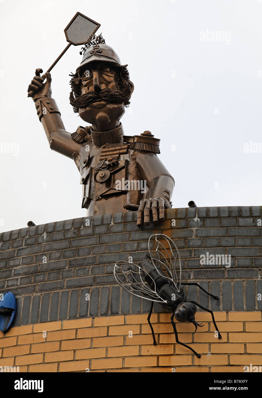 Paul Richardson s la grande sculpture de métal, Ipswich, Suffolk, Angleterre Banque D'Images