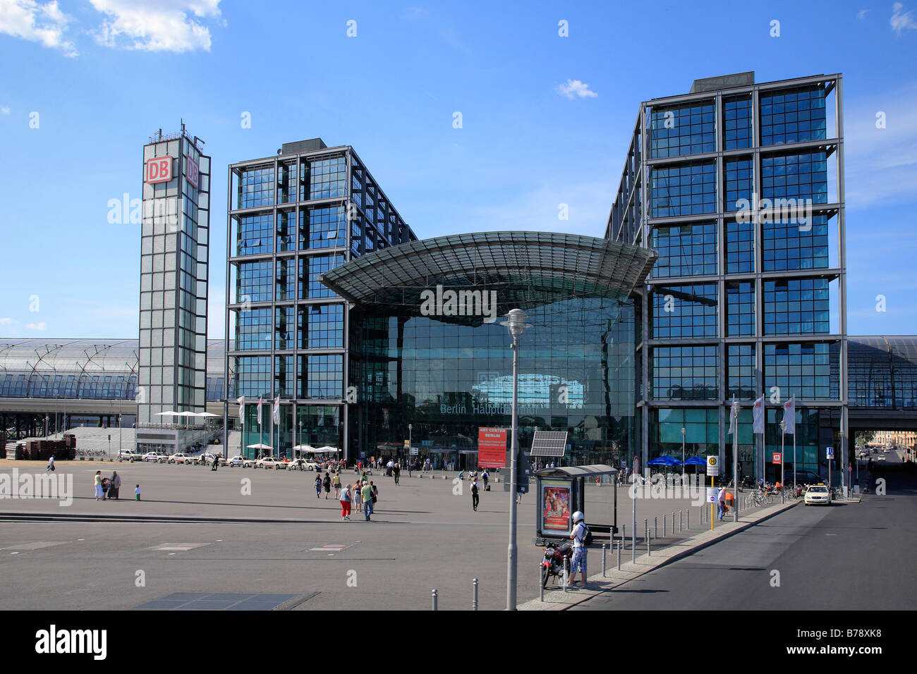 Berliner Hauptbahnhof ou la gare centrale de Berlin, l'entrée sud, Bezirk Mitte ou Région centrale, Berlin, Allemagne, Euro Banque D'Images