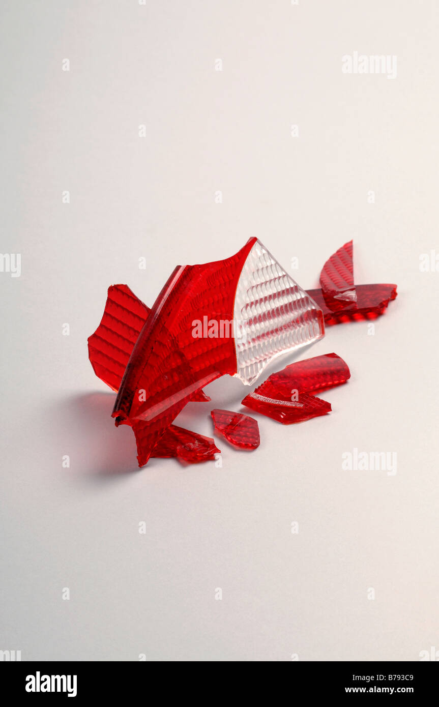 Voiture fracassé light glass Banque D'Images