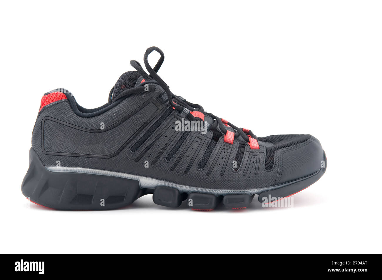 Objet sur vêtements de sport chaussures de course blanc Banque D'Images