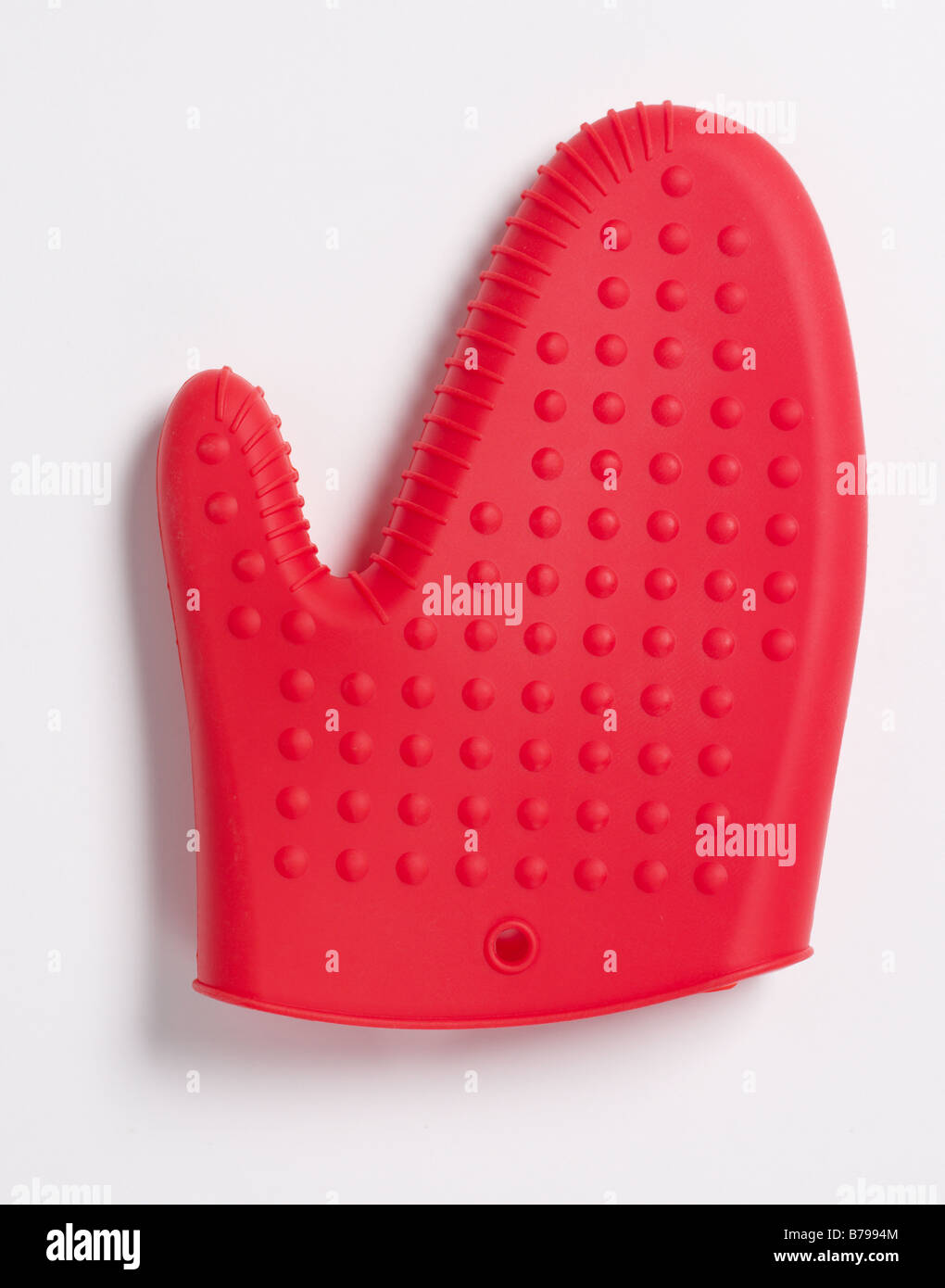 Protection de four de rouge pour la cuisson des mains protection gant mitaine isolée du pouce doigt Banque D'Images