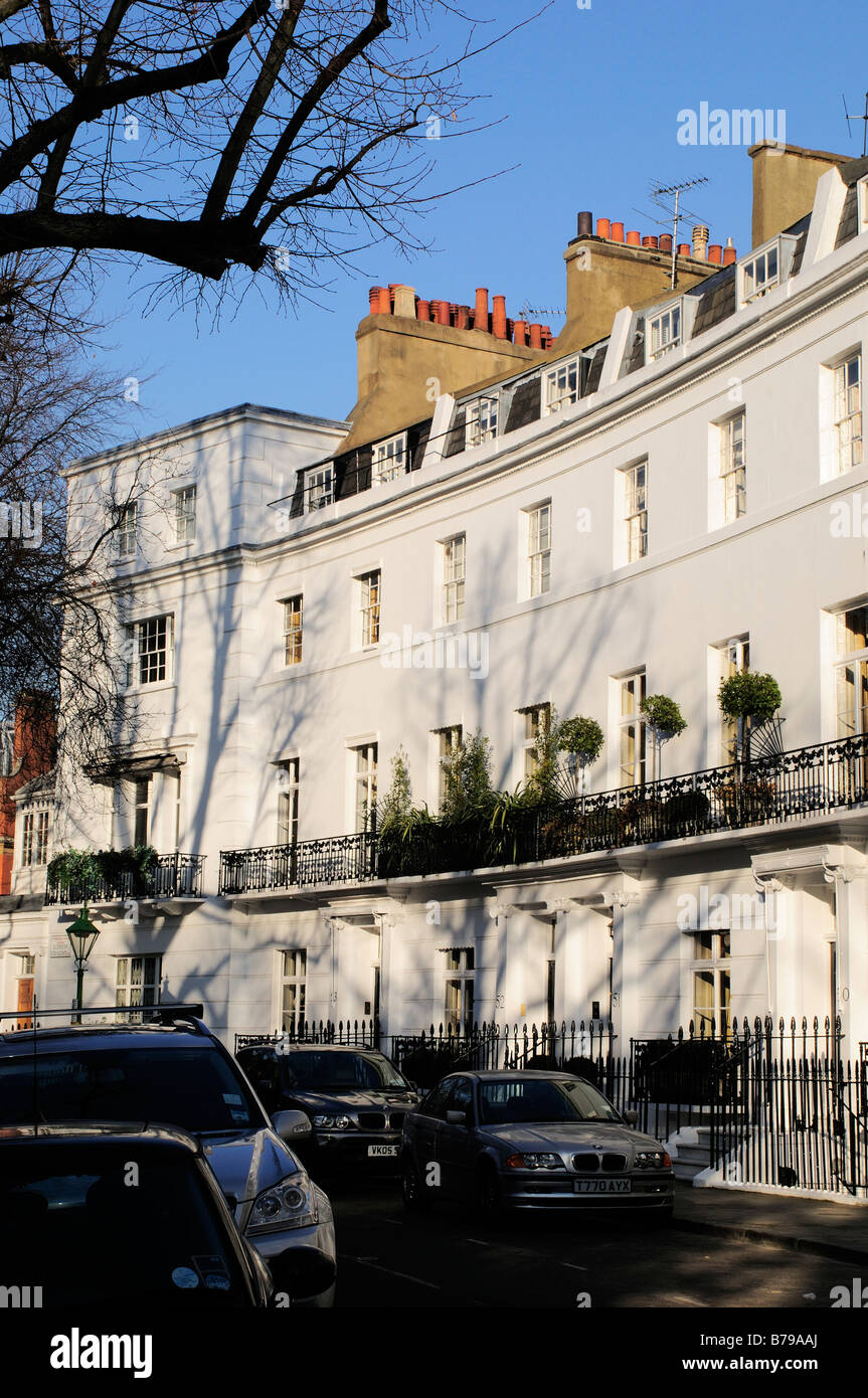 Les immeubles à appartements et maisons de village à Egerton Crescent Chelsea London SW3 UK Banque D'Images