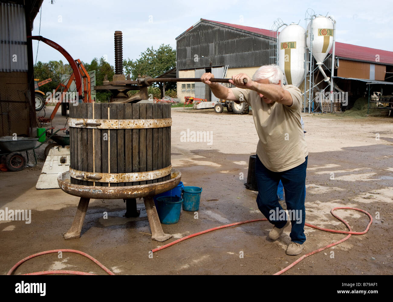 winepresses Banque D'Images