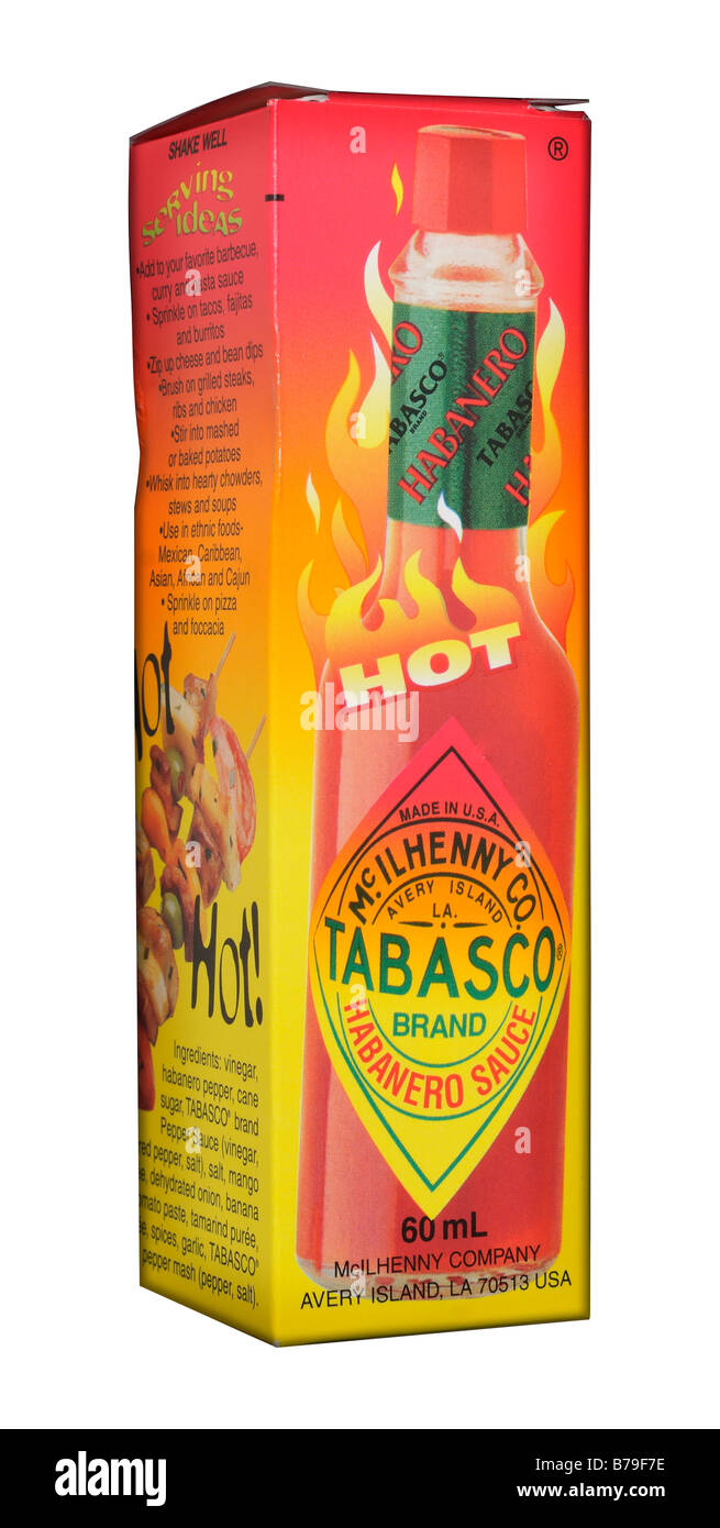 Boîte de sauce Tabasco Banque D'Images