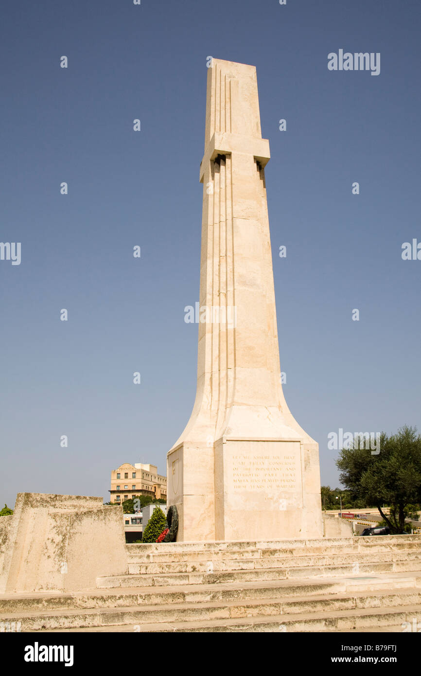 Mémorial de la seconde guerre mondiale, Floriana, Valletta, Malte Banque D'Images