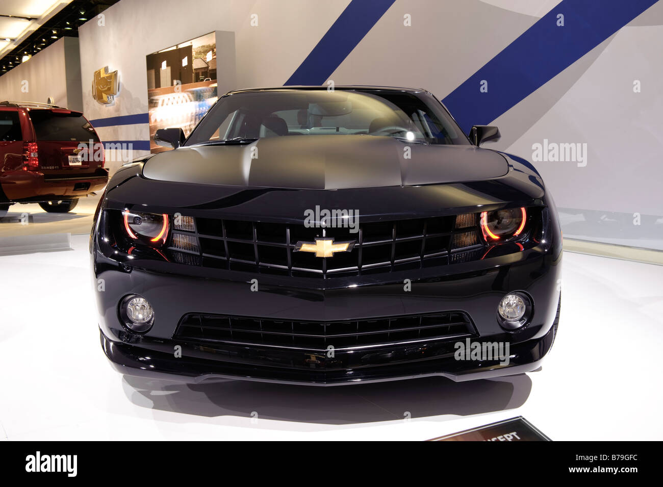 Camaro Black concept-car à la 2009 North American International Auto Show de Detroit Michigan USA Banque D'Images