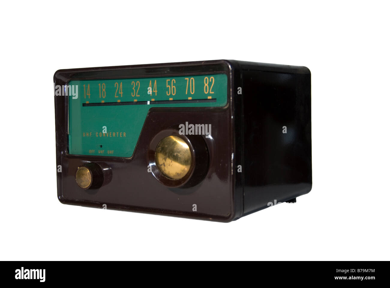 Radio Vintage isolé sur fond blanc Banque D'Images