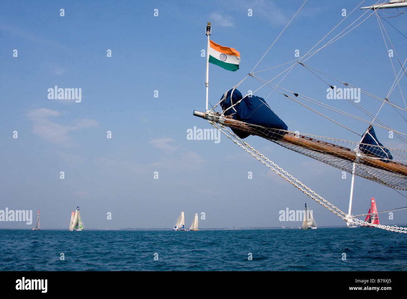 YACHTS participant à la Volvo Ocean Race 2008 À KOCHI, Kerala Banque D'Images